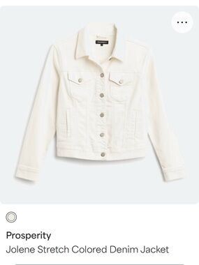 Jolene White Stretch Denim Jacket